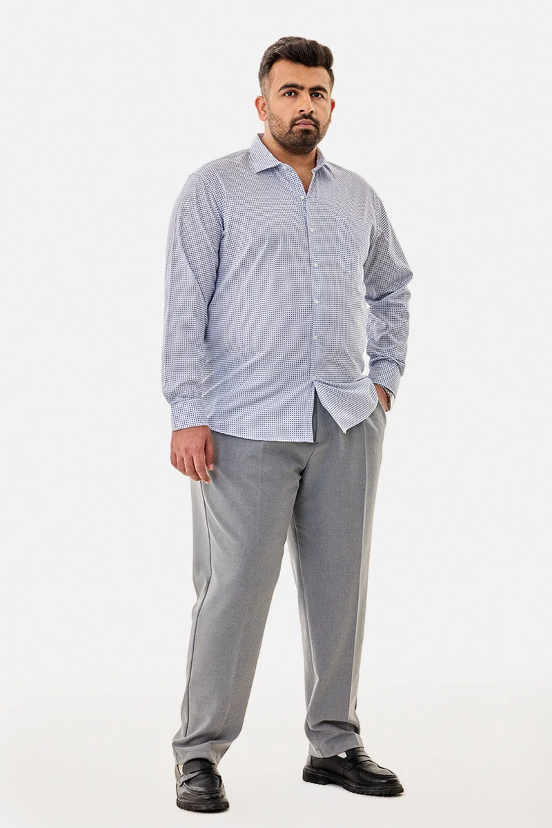 SNITCH 100% Cotton Geometric Plus Size Shirt